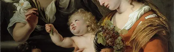 image of The Virgin and Child with the Infant Saint John the Baptist, and Gabriel